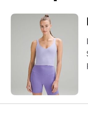 lululemon lilac smoke align tank top